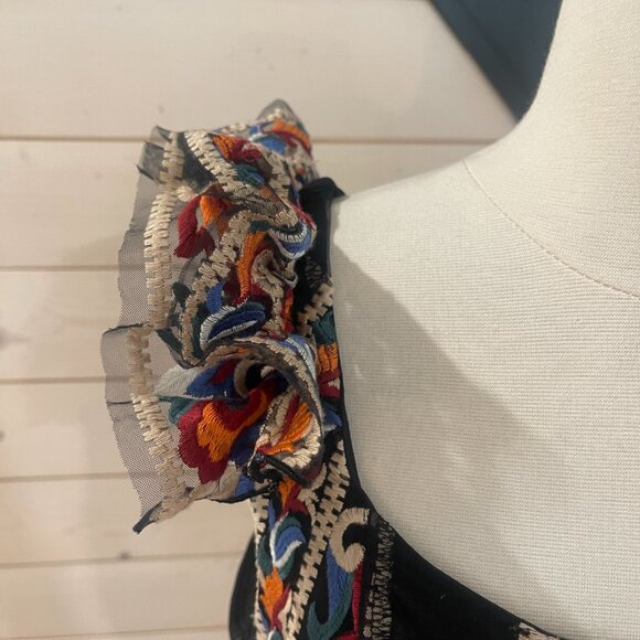 Anthropologie Eva Franco Embroidered Corset Top  Florence Size Medium - Picture 8 of 11